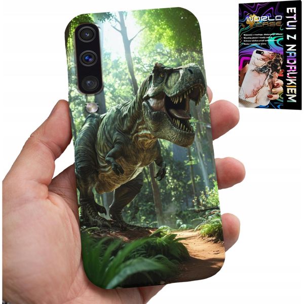 Custodia Per Samsung A50 / A30S - Custodia Dinosauro Tirannosauro + Vetro-image