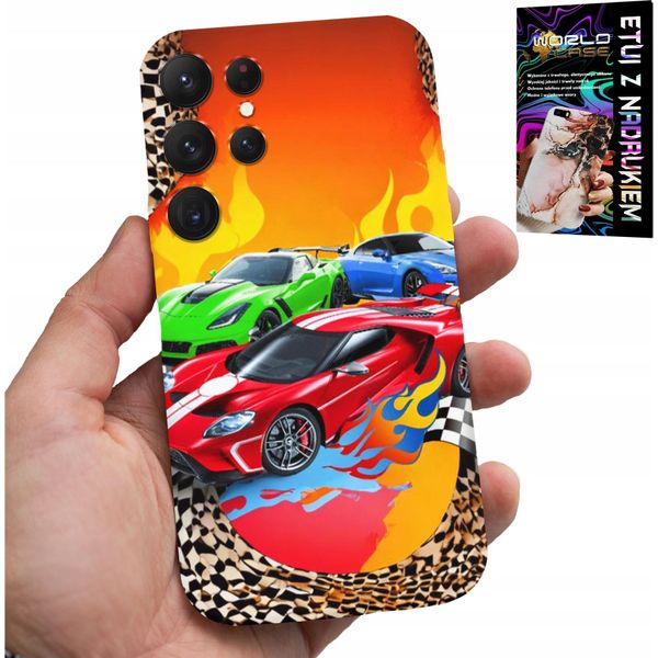 Custodia Per Samsung Galaxy S24 Ultra - Per Bambini, Auto Da Corsa + Vetro-image