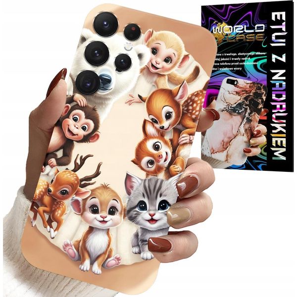 Custodia Per Samsung Galaxy S25 Ultra - Custodia Per Bambini Con Animali Della Foresta-image