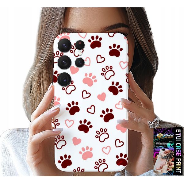 Custodia Per Samsung Galaxy S24 Ultra - Zampe Di Cane Su Sfondo Bianco, Cane, Gatto, Orso-image
