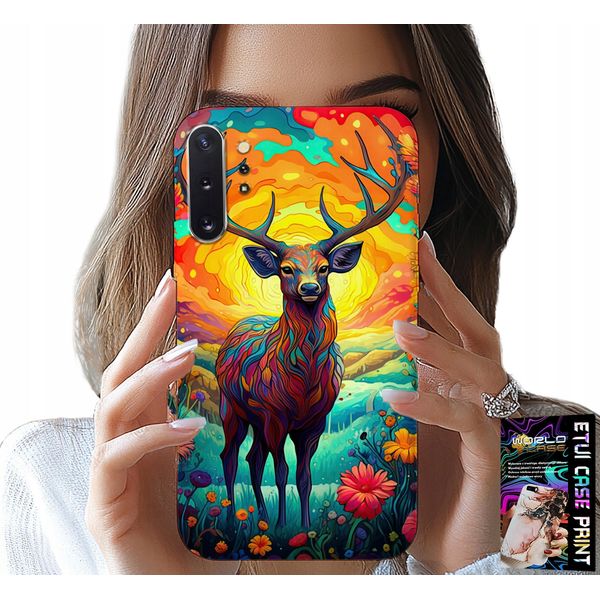 Custodia Per Samsung Note 10 Plus - Disegni Colorati Cervi Alci Animali Della Foresta-image