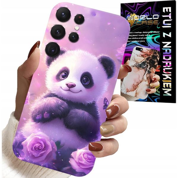 Etui Per Samsung Galaxy S22 Ultra - Decorazioni Per Bambini Dolce Panda + File-image