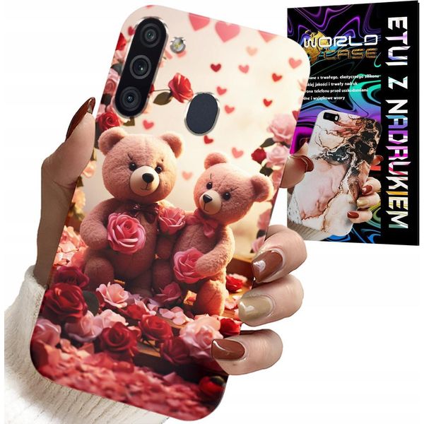 Custodia Per Samsung Galaxy A21 - Orsacchiotti, Ti Amo, Cuori Tanti Design Per La Custodia-image