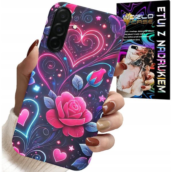 Custodia Per Samsung Galaxy A56 5G - Cuore, Rosa, Custodia Per Adolescenti + Vetro-image