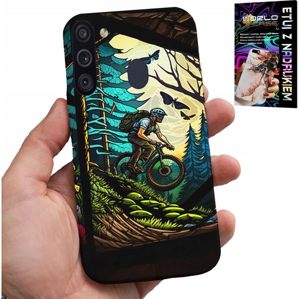 Custodia Per Samsung Galaxy A21 - Spedizioni Estreme In Bicicletta Nella Foresta-image
