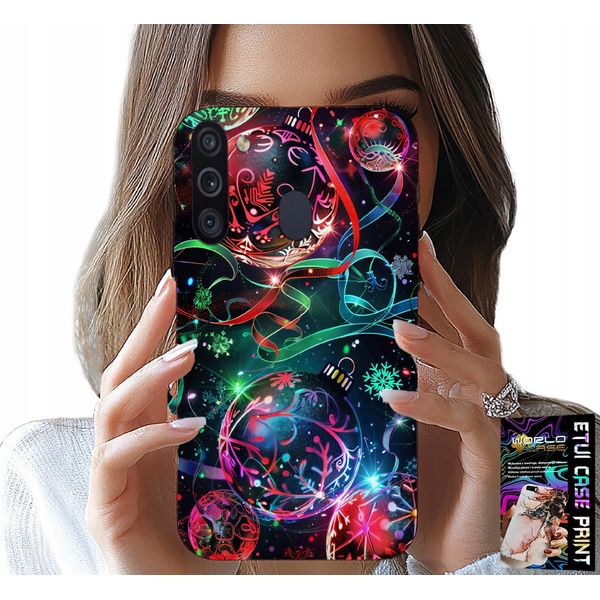 Custodia Per Samsung Galaxy A21 - Baubles Natalizi, Albero Di Natale, Custodia + Pellicola-image