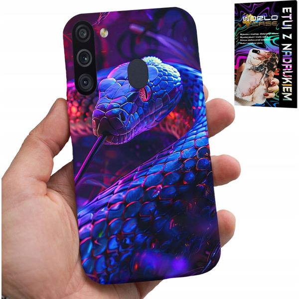 Custodia Per Samsung Galaxy A21 - Serpente Cobra Serpente A Sonagli Custodia Rettile + Pellicola-image