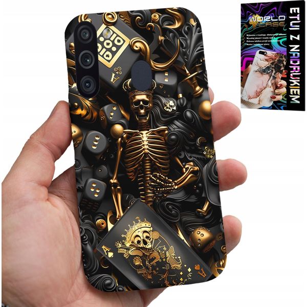 Custodia Per Samsung Galaxy A21 - Re Del Poker Ace Disegni Per Uomini + Vetro-image