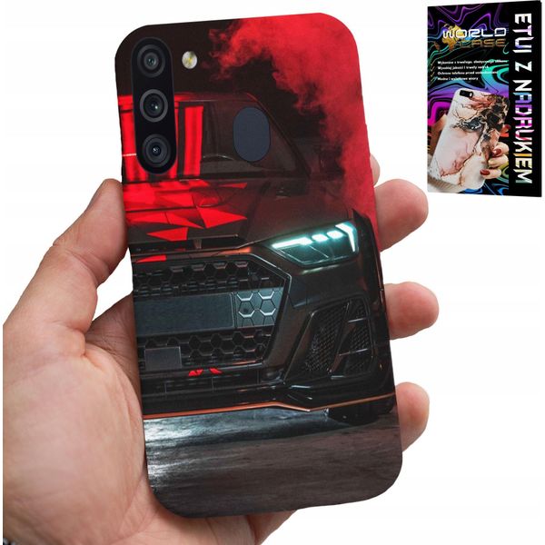 Custodia Per Samsung Galaxy A21 - Auto Sportive, Ventaglio Auto + Vetro-image
