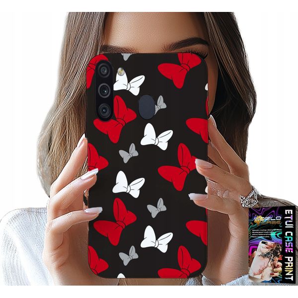 Custodia Per Samsung Galaxy A21 - Fiocchi Di Topo Rossi E Bianchi, Design-image