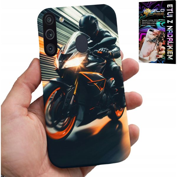 Custodia Per Samsung Galaxy A21 - Motocicletta Fan + Vetro-image