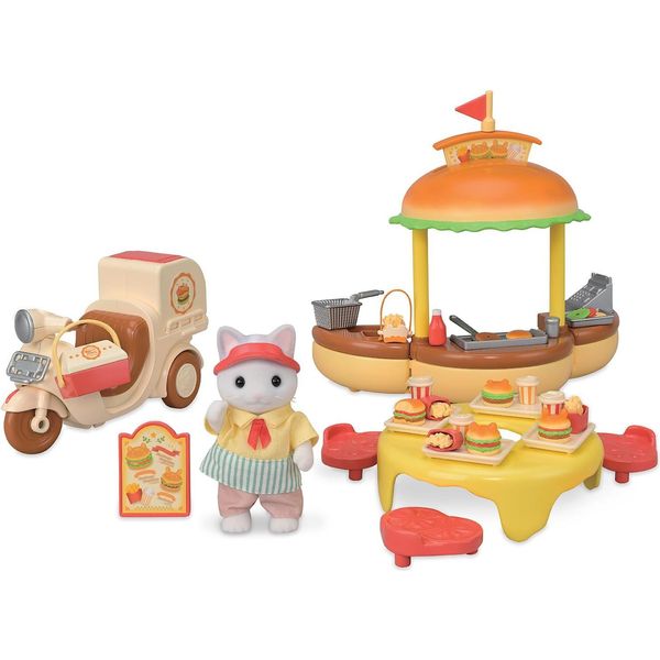 Sylvanian Families Mobiler Hamburger Imbiss Mit Figur, Spielfigur, Spielzeug, Kinder, 5757-image