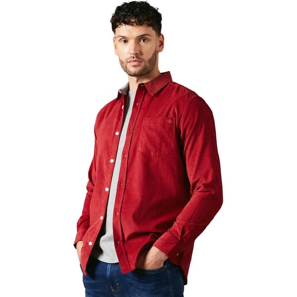 Maine - Camicia Da Uomo A Maniche Lunghe DH7848 (Xxl) (Rosso)-image