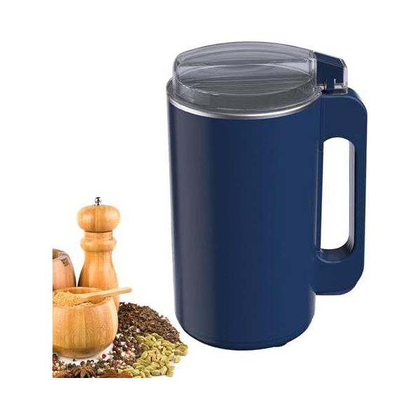 Macinacaffè Elettrico, Macinacaffè Multifunzionale Per Spezie In Acciaio Inox Coltello Da Strike Coperchio Trasparente, Capacità 600 Ml Fagioli, Noci, Spezie,-image