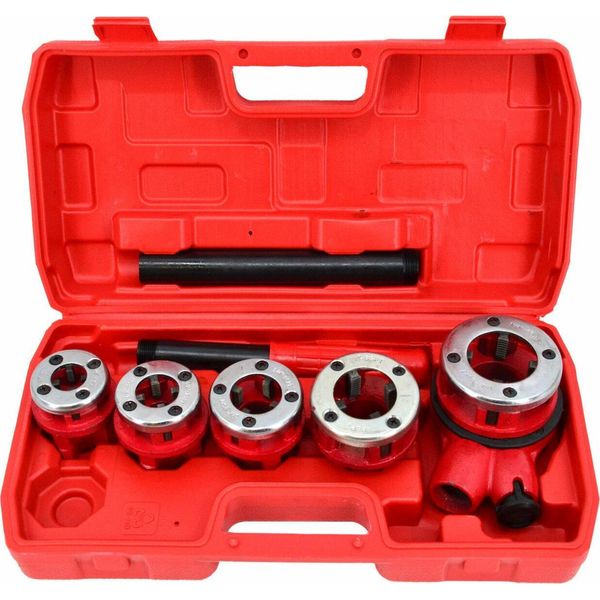 Awtools Filettatrice Per Tubi 5Pcs 3/8", 1/2"", 3/4"", 1"", 1-1/4"" Caso Di Set"-image
