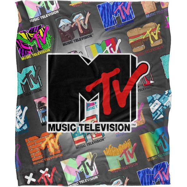 Mtv - Coperta Con Logo, Setosa E Morbida TV24901 (Taglia Unica) (A Colori)-image