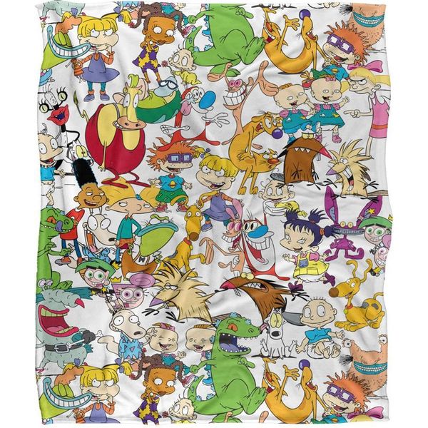Nickelodeon - Coperta Collage, Setosa, Morbidissima TV24945 (Taglia Unica) (Colorata)-image
