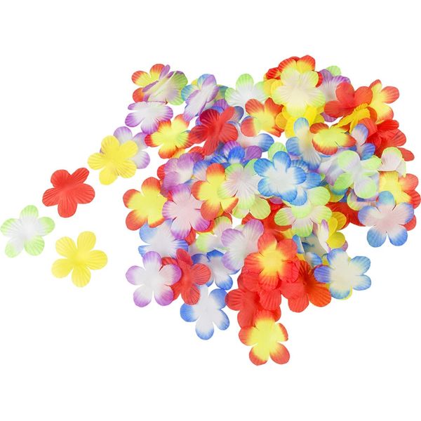 Decorazione Da Tavola Con Fiori Hawaiani 300 Pezzi Colorati - Taglia Unica-image