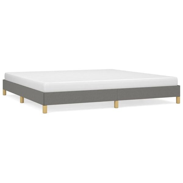 Vidaxl Struttura Letto Senza Materasso Grigio Scuro 200X200 Cm Tessuto-image
