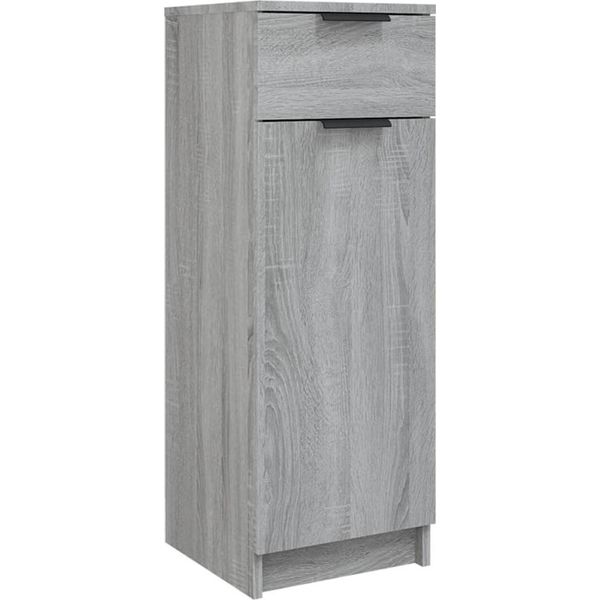 Vidaxl Mobile Da Bagno Grigio Sonoma 32X34X90 Cm Materiale A Base Di Legno-image