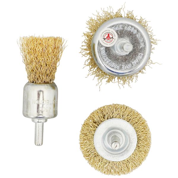 Bgs Diy 50903 Set Di Spazzole Metalliche In Acciaio | Ø 25 - 50 Mm | 3 Pz.-image