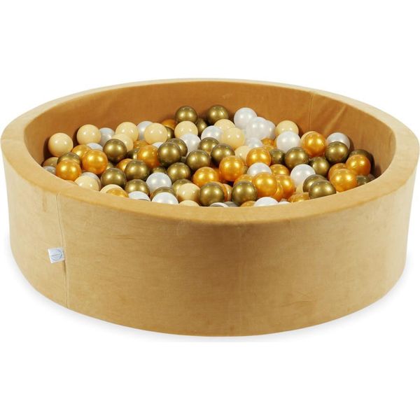 Vasca Di Essiccazione 110X30 Velvet Soft Carmel Con 400 Palline: Beige, Oro Antico, Oro, Opalescente-image