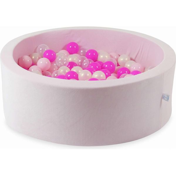 Vasca Di Asciugatura 90X30 Velvet Soft Light Pink Con 200 Palline: Trasparente, Opalescente, Rosa Chiaro, Rosa-image