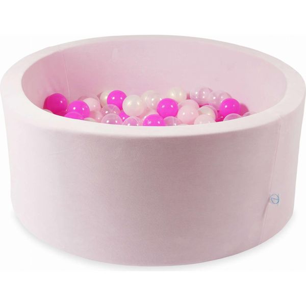 Vasca Di Asciugatura 90X40 Velvet Soft Light Pink Con 300 Palline: Trasparente, Opalescente, Rosa Chiaro, Rosa-image