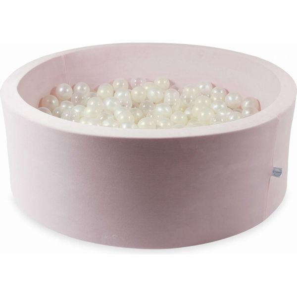 Vasca Asciutta 110X40 Velvet Soft Rosa Chiaro Con 500 Palline: Trasparente, Perlato, Opalescente-image