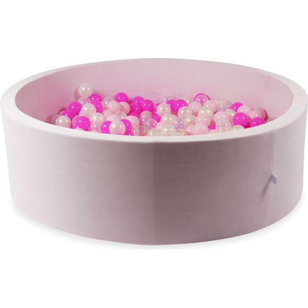 Vaschetta Di Asciugatura 130X40 Velvet Soft Light Pink Con 700 Palline: Trasparente, Opalescente, Rosa Chiaro, Rosa-image
