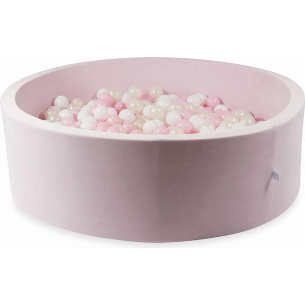 Vasca Di Asciugatura 130X40 Velvet Soft Light Pink Con 700 Palline: Bianco, Rosa Chiaro, Opalescente-image
