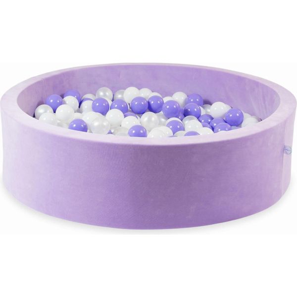 Bacinella 110X30 Velvet Soft Purple Con 400 Palline: Bianco, Madreperla, Erica-image