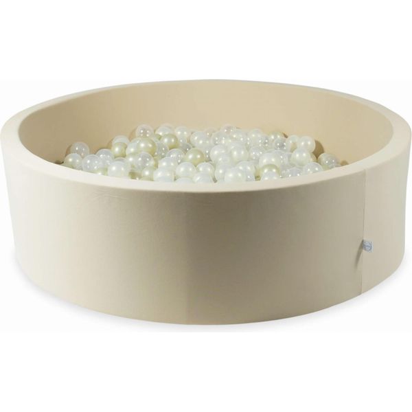 Piscina Asciutta 130X40 Beige Con 700 Palline: Trasparente, Oro Chiaro, Opalescente-image