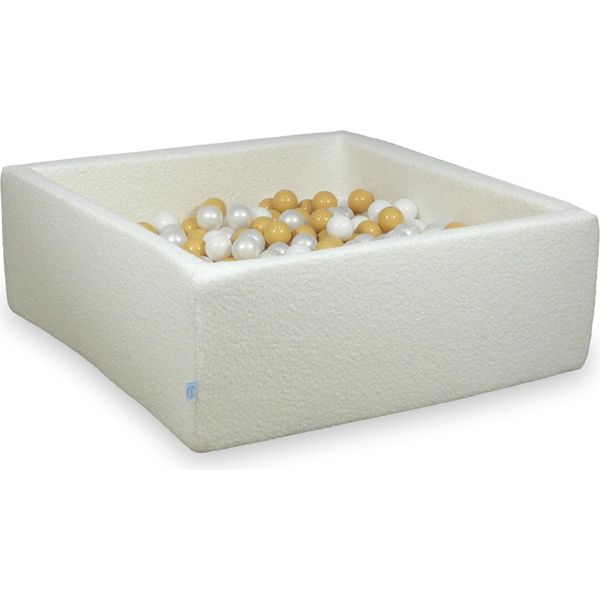 Piscina Asciutta 110X110X40 Boucle White 600 Palline: Bianco, Madreperla, Beige-image