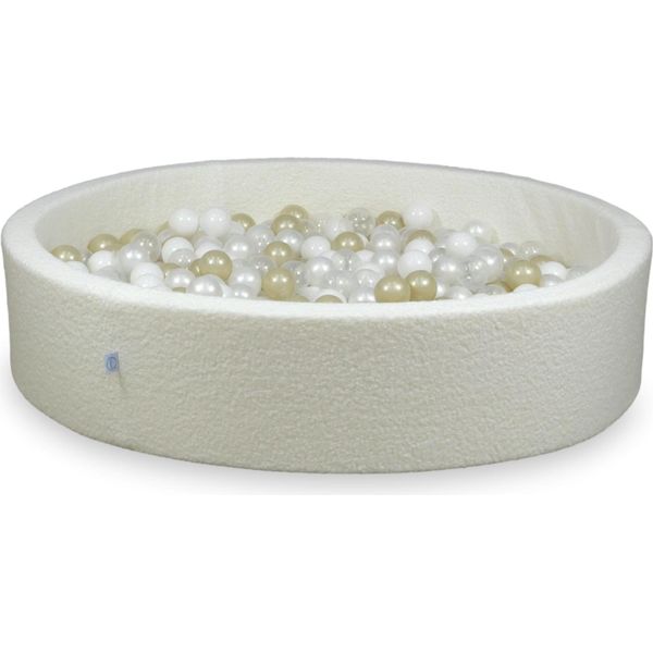Dry Pool 130X30 Boucle White 600 Palline: Trasparenti, Bianche, Madreperla, Oro Chiaro-image