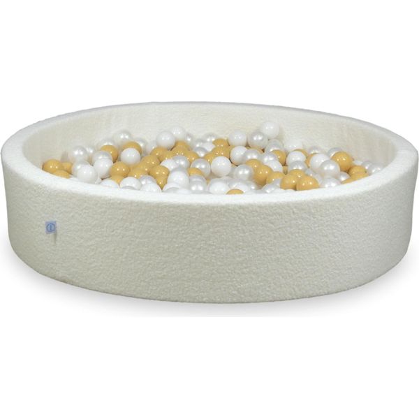 Dry Pool 130X30 Boucle White 600 Palline: Bianco, Madreperla, Beige-image