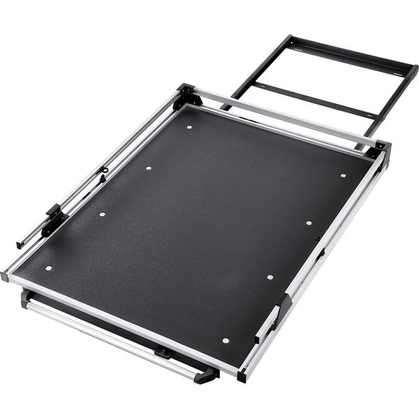 Succebuy Organizzatore Per Pianale Di Camion Estensibile (1727 X 1220 Mm) Con Capacità Di Carico Di 453,6 Kg E 6 Anelli Regolabili Per Il Fissaggio, Cassetto Estensibile Per Camion In Nero-image