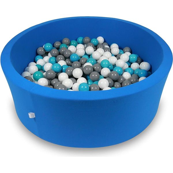 Bacino Di Asciugatura 110X40Cm Blu Con 500 Palline: Bianco, Grigio, Turchese-image