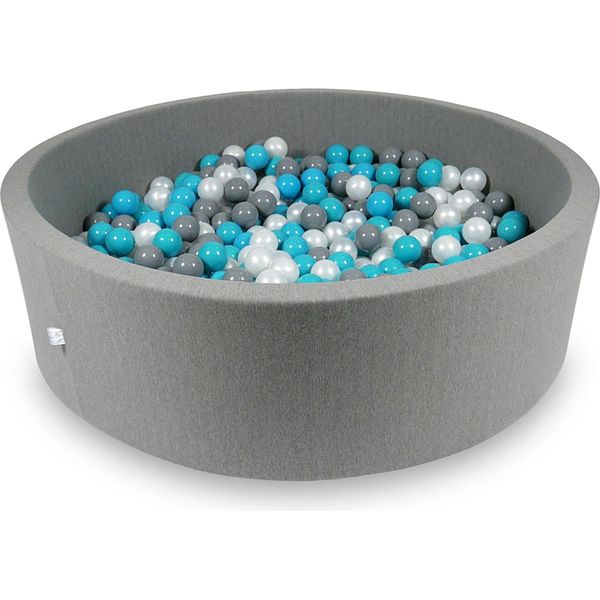 Bacino Di Asciugatura 130X40Cm Grigio Con 700 Palline: Turchese, Grigio, Perla-image