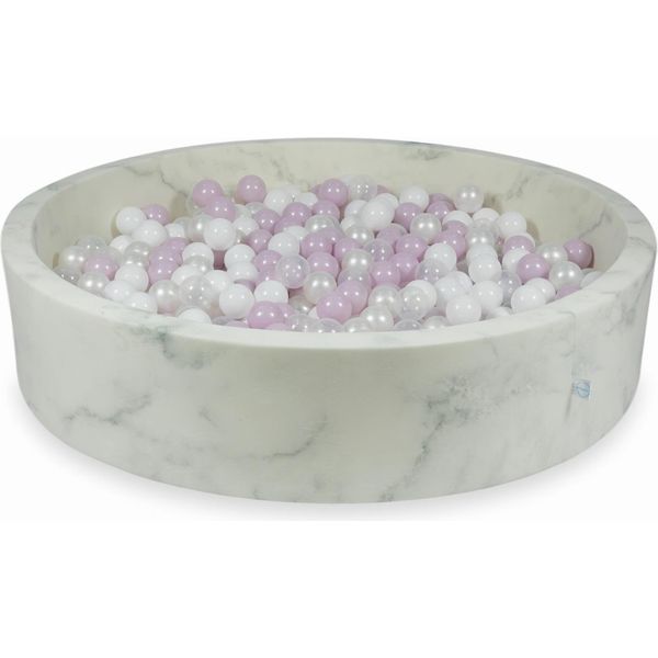 Bacino Di Asciugatura 130X30 In Marmo Con 600 Palline: Rosa Chiaro Perlato, Bianco, Trasparente, Perlato-image