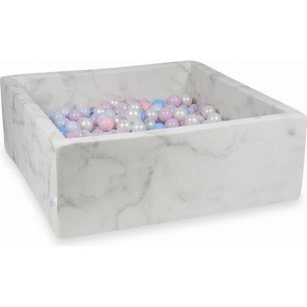 Bacino Di Asciugatura 110X110X40 In Marmo Con 600 Palline: Rosa Chiaro, Rosa Chiaro Perlato, Azzurro Perlato, Azzurro, Perlato-image