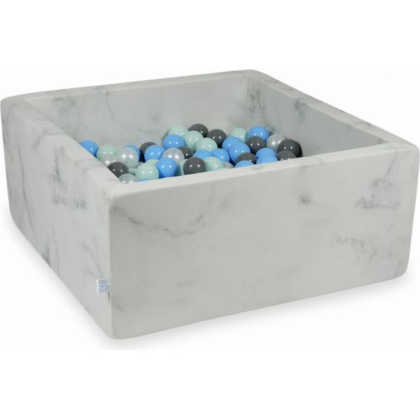 Bacino Di Asciugatura 90X90X40 In Marmo Con 400 Palline: Menta Chiaro, Azzurro, Grigio, Perla-image