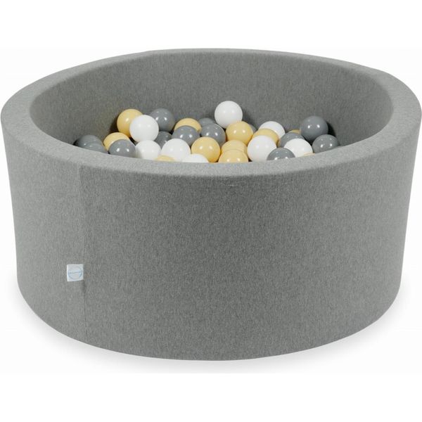 Piscina Grigia A Secco 90X40 Con 300 Palline: Bianco, Grigio, Beige-image