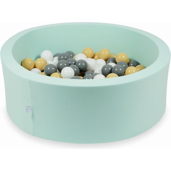 Piscina A Secco Alla Menta 90X30 Con 200 Palline: Beige, Grigio, Bianco-image