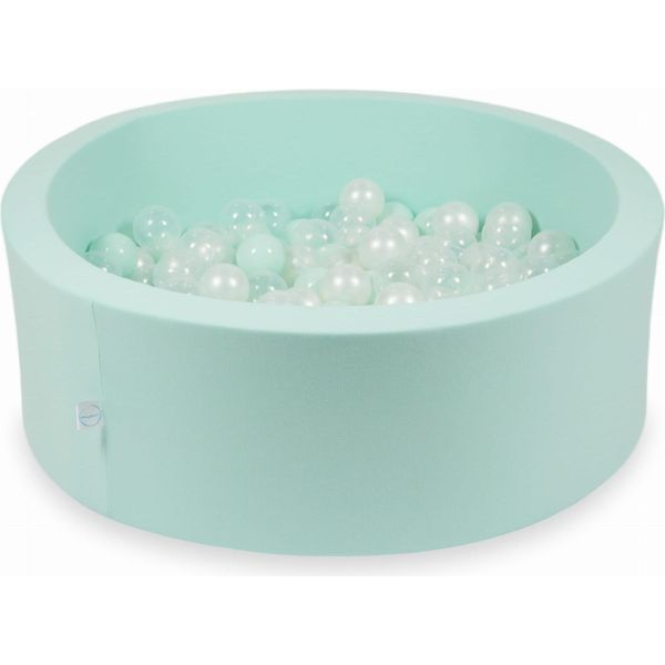 Piscina Secca Alla Menta 90X30 Con 200 Palline: Trasparente, Madreperla, Menta Chiara-image