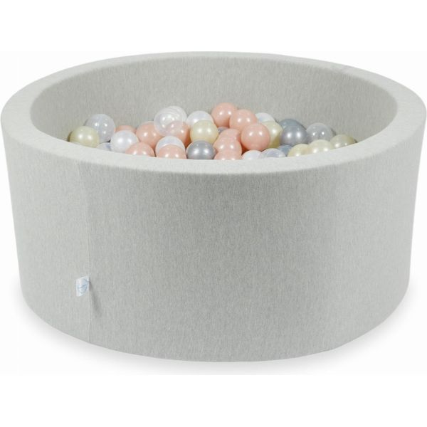 Bacino Di Asciugatura Grigio Chiaro 90X40 Con 300 Palline: Trasparente, Madreperla, Argento, Oro Rosa, Oro Chiaro-image