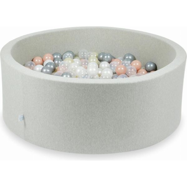 Bacinella Grigio Chiaro 110X40 Con 500 Palline: Trasparente, Madreperla, Argento, Oro Rosa, Oro Chiaro-image