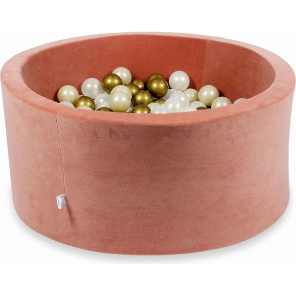 Vasca Di Essiccazione 90X40Cm Velvet Soft Canyon Clay Con 300 Palline: Oro Chiaro, Opalescente, Oro Antico-image