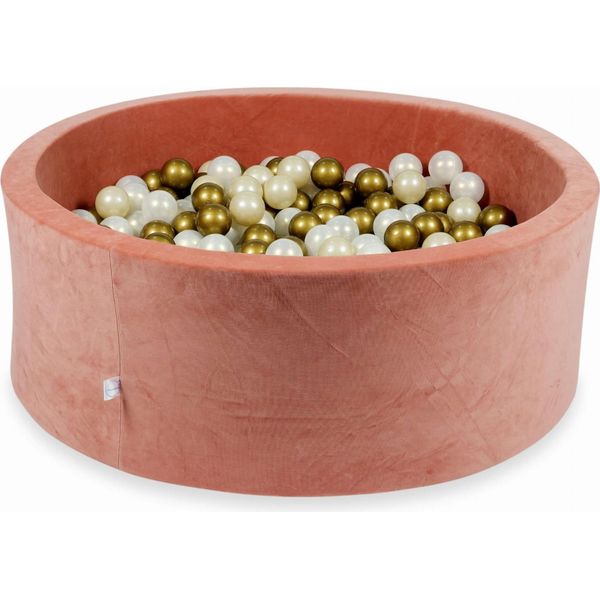 Vasca Di Essiccazione 110X40Cm Velvet Soft Canyon Clay Con 500 Palline: Oro Chiaro, Opalescente, Oro Antico-image