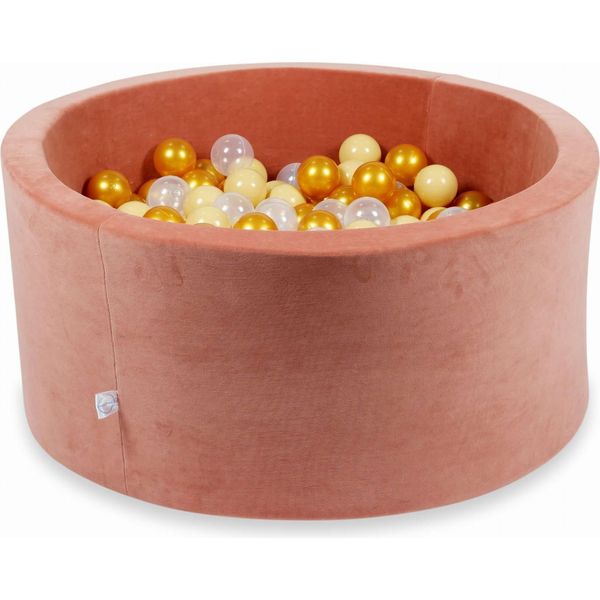 Vasca Di Essiccazione 90X40Cm Velvet Soft Canyon Clay Con 300 Palline: Oro, Beige, Trasparente-image